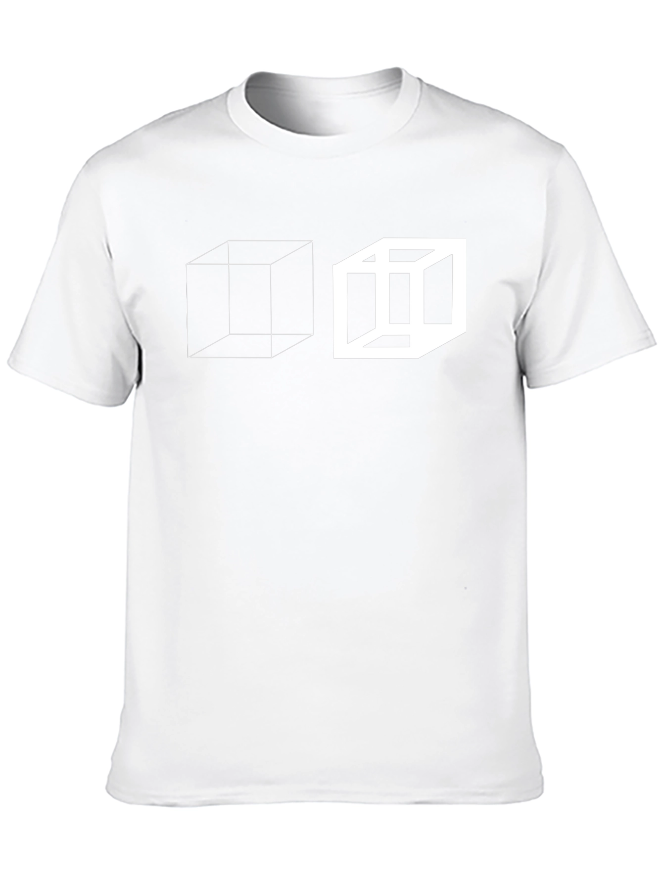 Optical Illusion Cube Graphic Tee
