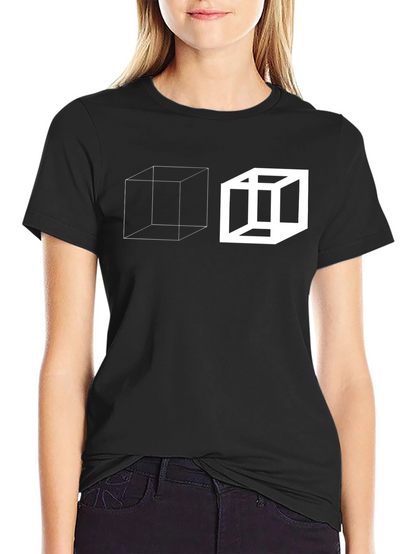 Optical Illusion Cube Graphic Tee