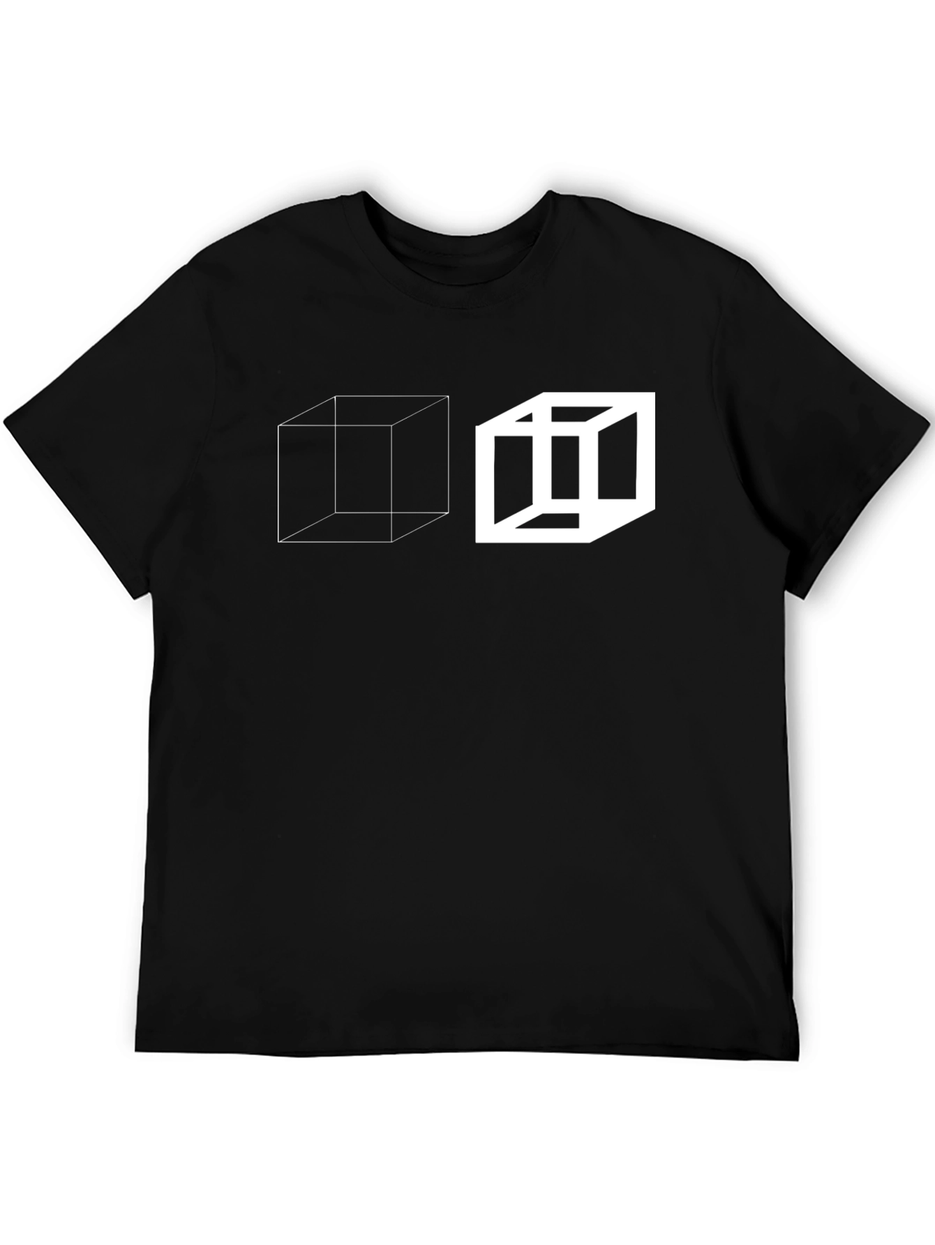 Optical Illusion Cube Graphic Tee