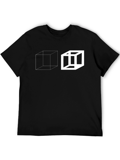 Optical Illusion Cube Graphic Tee