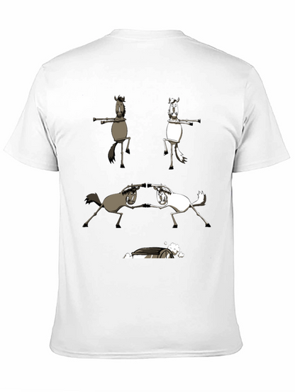 Funny Horse T-Shirt Dancing Horses Graphic Tee