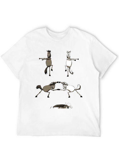 Funny Horse T-Shirt Dancing Horses Graphic Tee