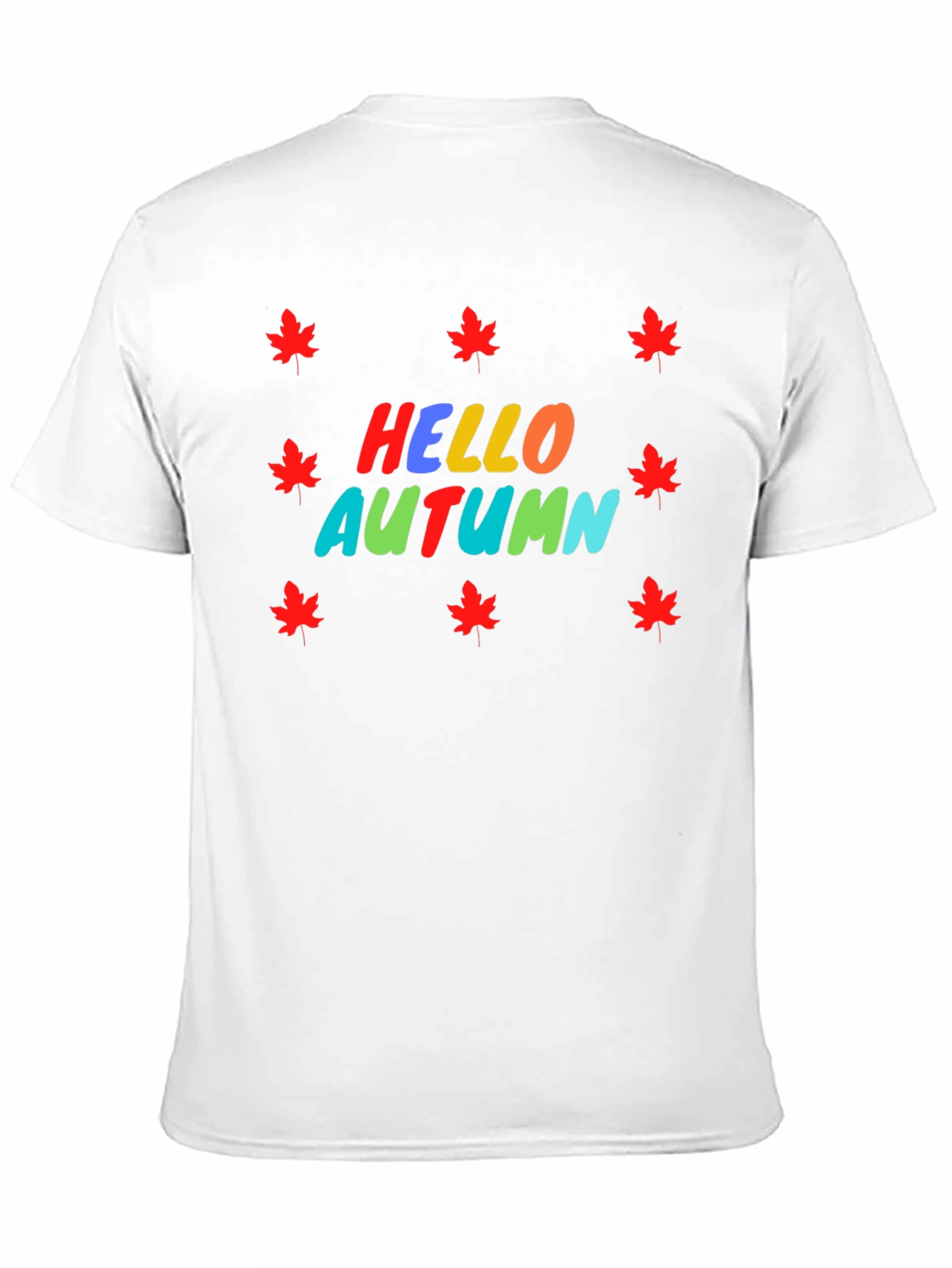 Hello Autumn Maple Leaf Graphic Tee