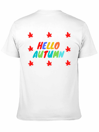 Hello Autumn Maple Leaf Graphic Tee