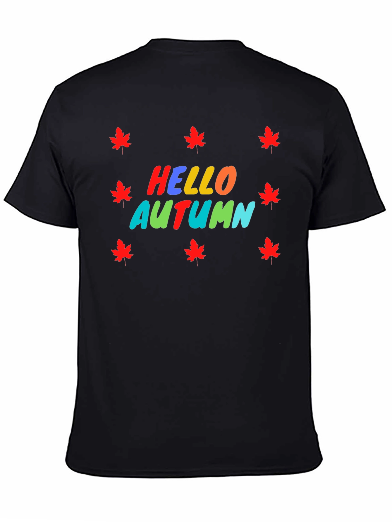 Hello Autumn Maple Leaf Graphic Tee