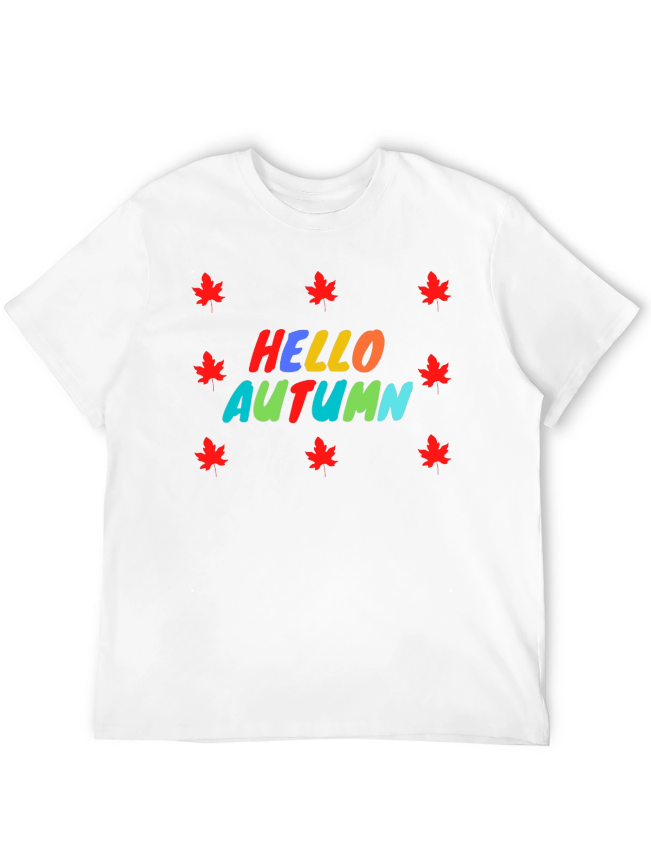 Hello Autumn Maple Leaf Graphic Tee