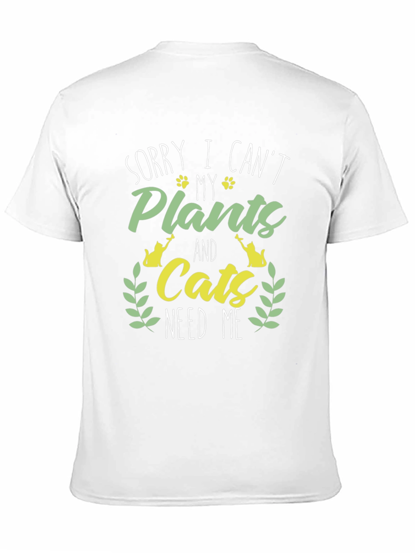 Plant & Cat Lover Graphic T-Shirt