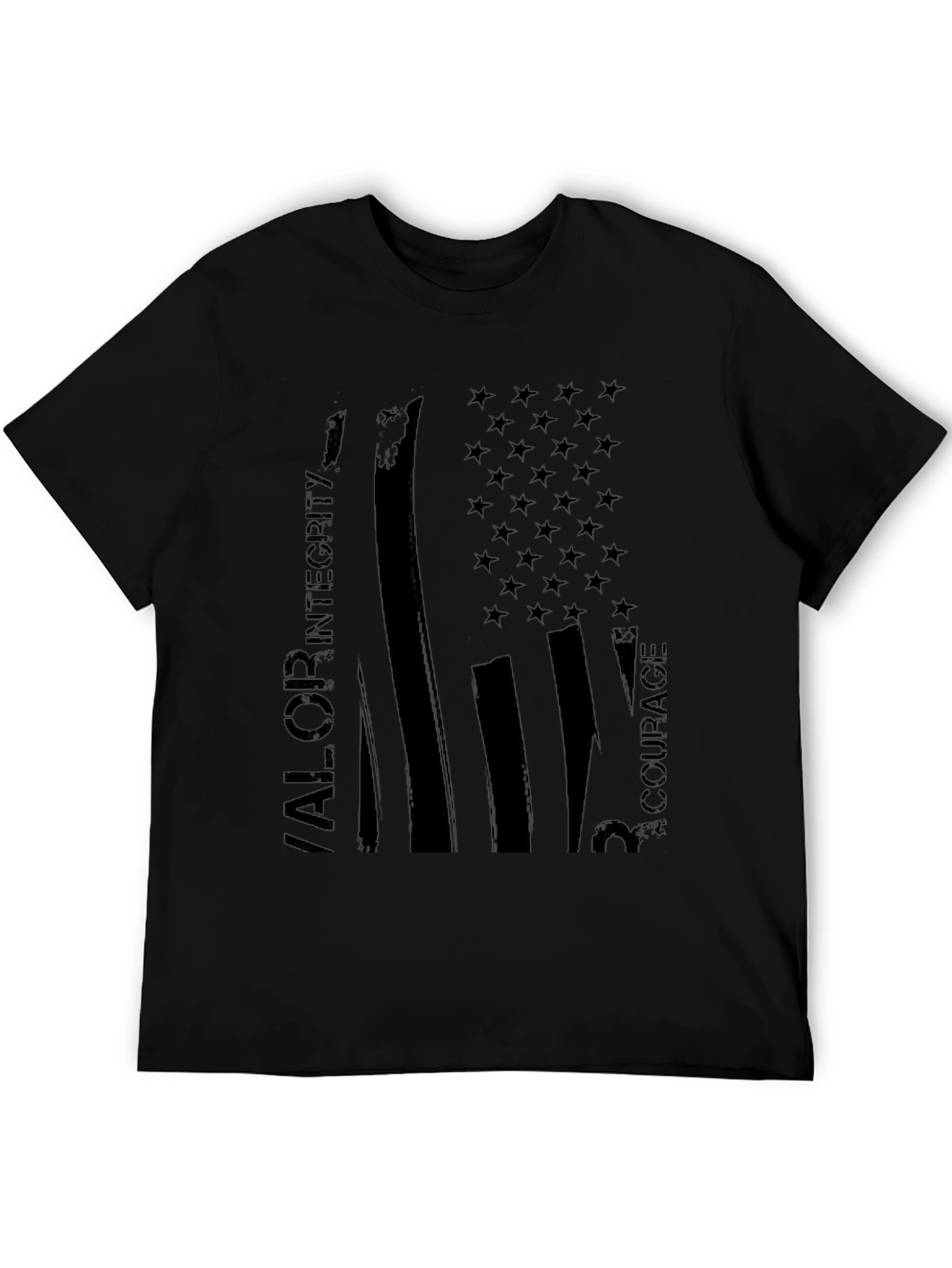 American Flag Valor Integrity Courage T-Shirt