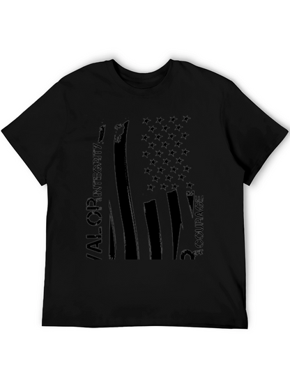 American Flag Valor Integrity Courage T-Shirt