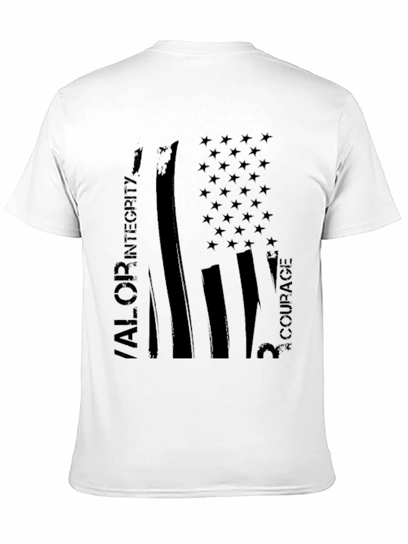 American Flag Valor Integrity Courage T-Shirt