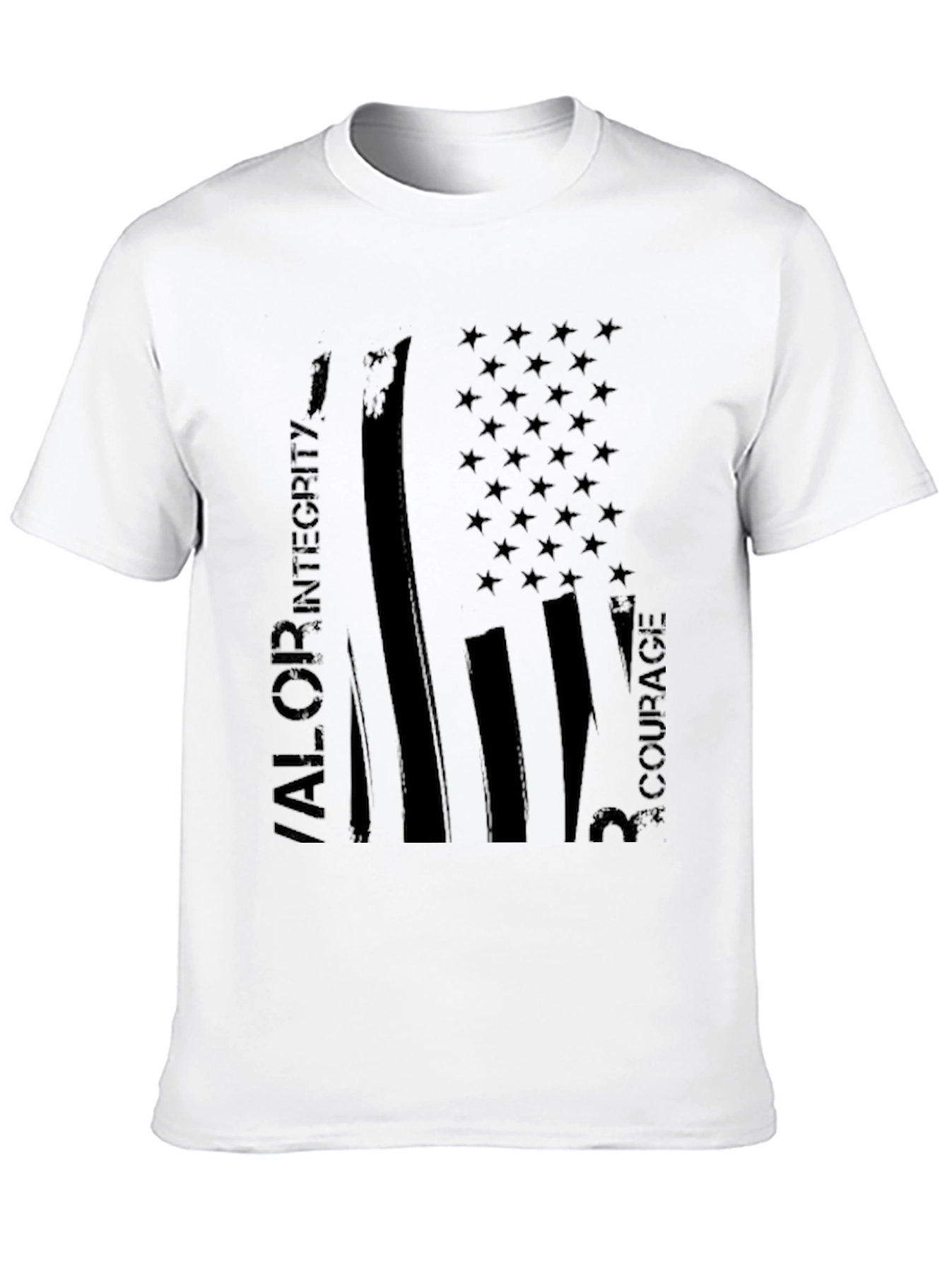 American Flag Valor Integrity Courage T-Shirt