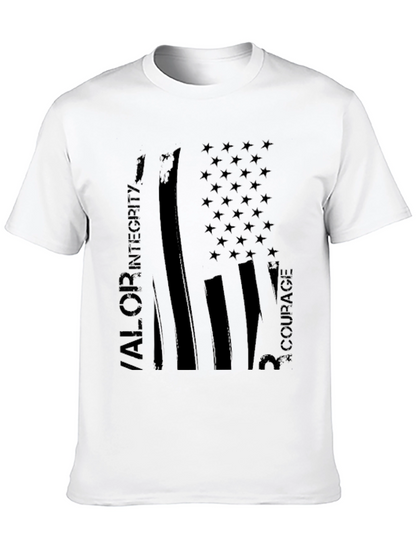 American Flag Valor Integrity Courage T-Shirt