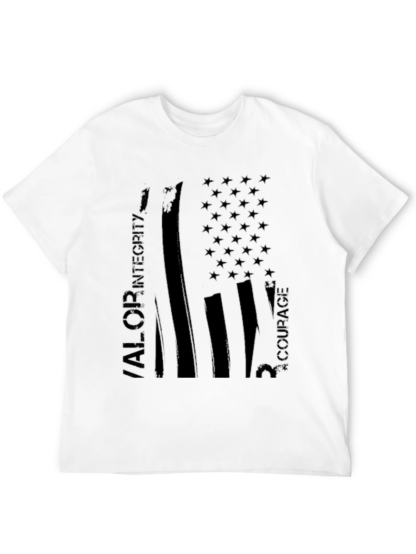American Flag Valor Integrity Courage T-Shirt