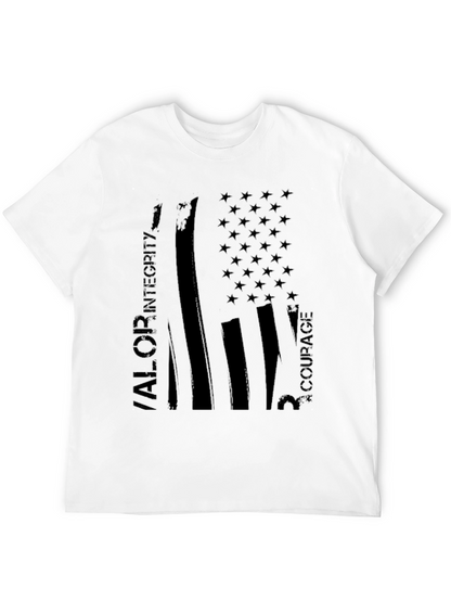American Flag Valor Integrity Courage T-Shirt