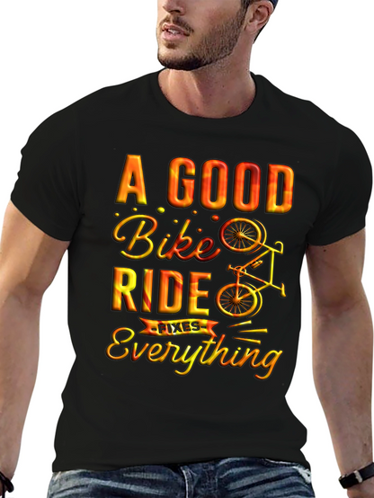 A Good Bike Ride Fixes Everything Graphic Tee