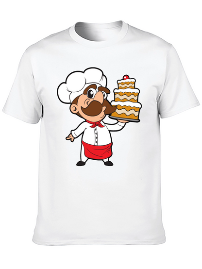 Chef Cartoon Graphic Print T-Shirt