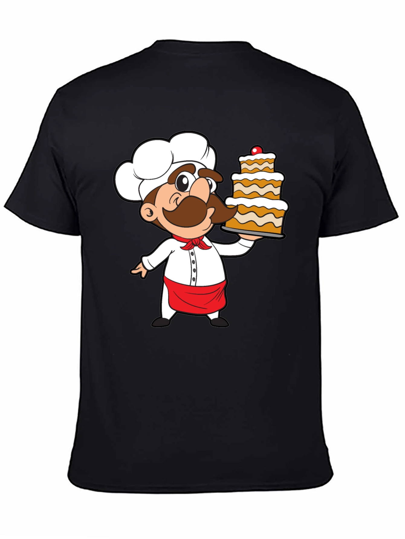 Chef Cartoon Graphic Print T-Shirt