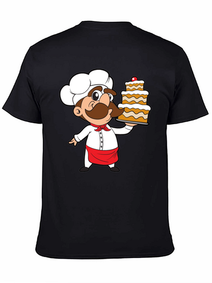 Chef Cartoon Graphic Print T-Shirt