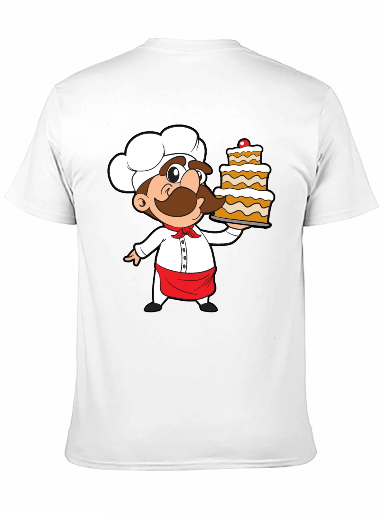 Chef Cartoon Graphic Print T-Shirt