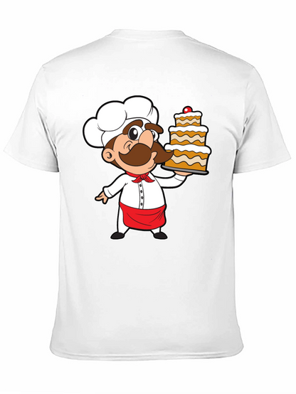 Chef Cartoon Graphic Print T-Shirt