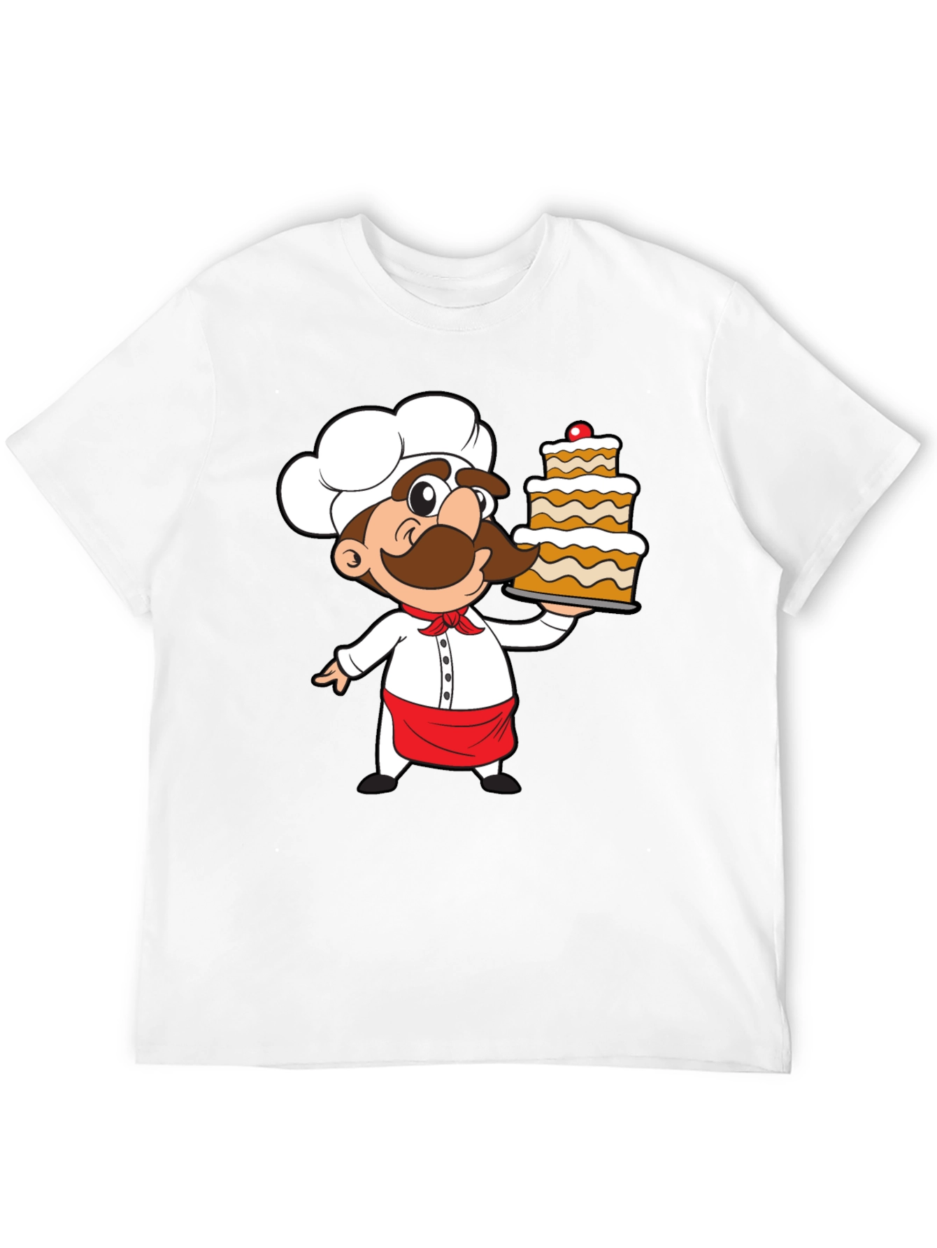 Chef Cartoon Graphic Print T-Shirt