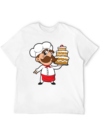 Chef Cartoon Graphic Print T-Shirt