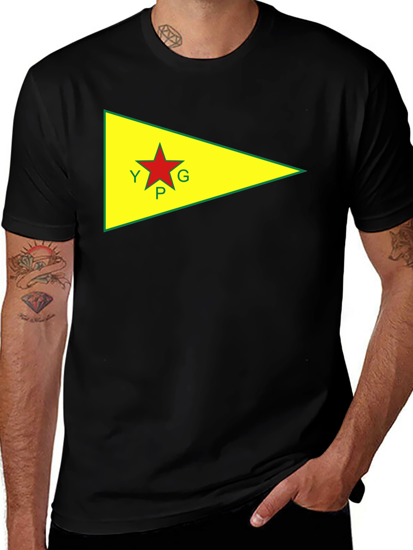 YPG Flag Graphic T-Shirt - Black