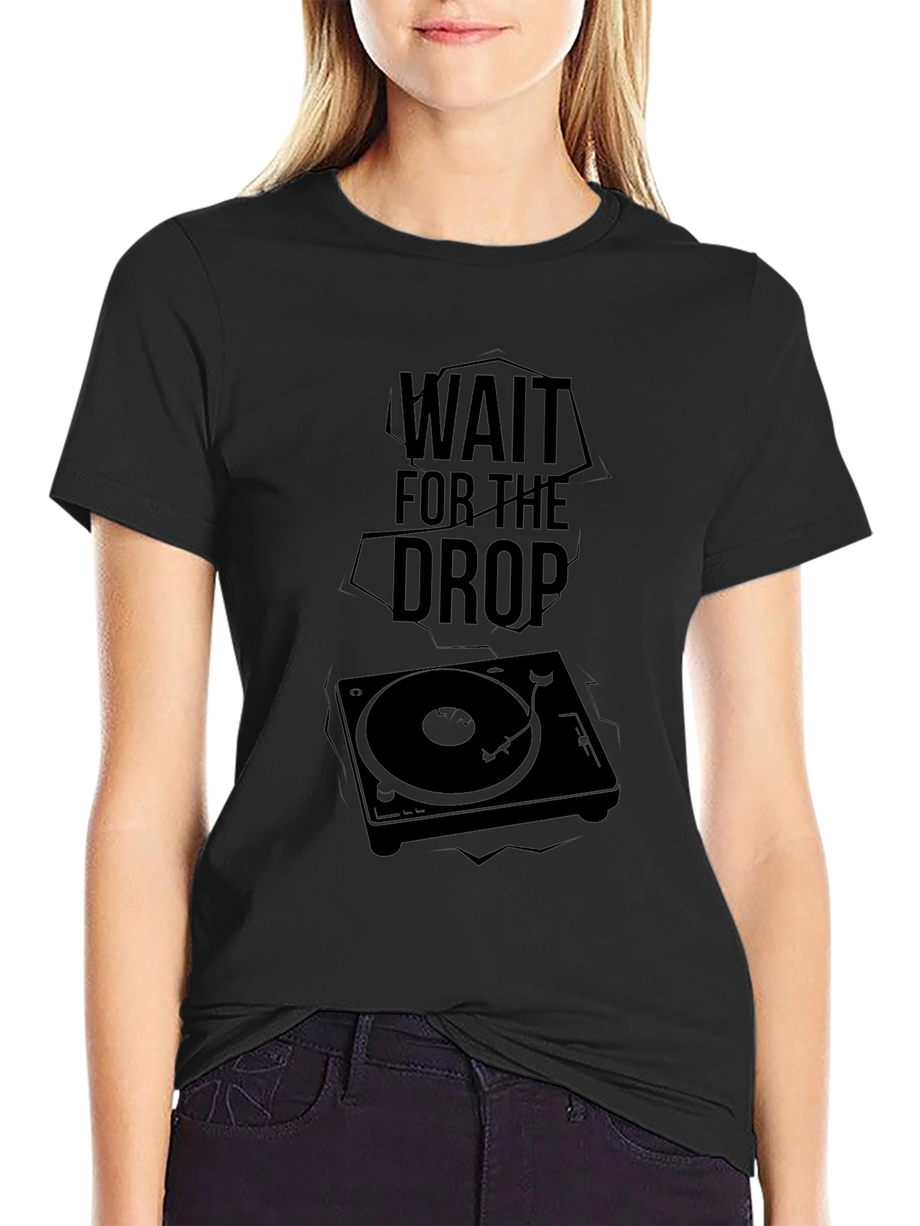 Wait For The Drop DJ Turntable Graphic Tee