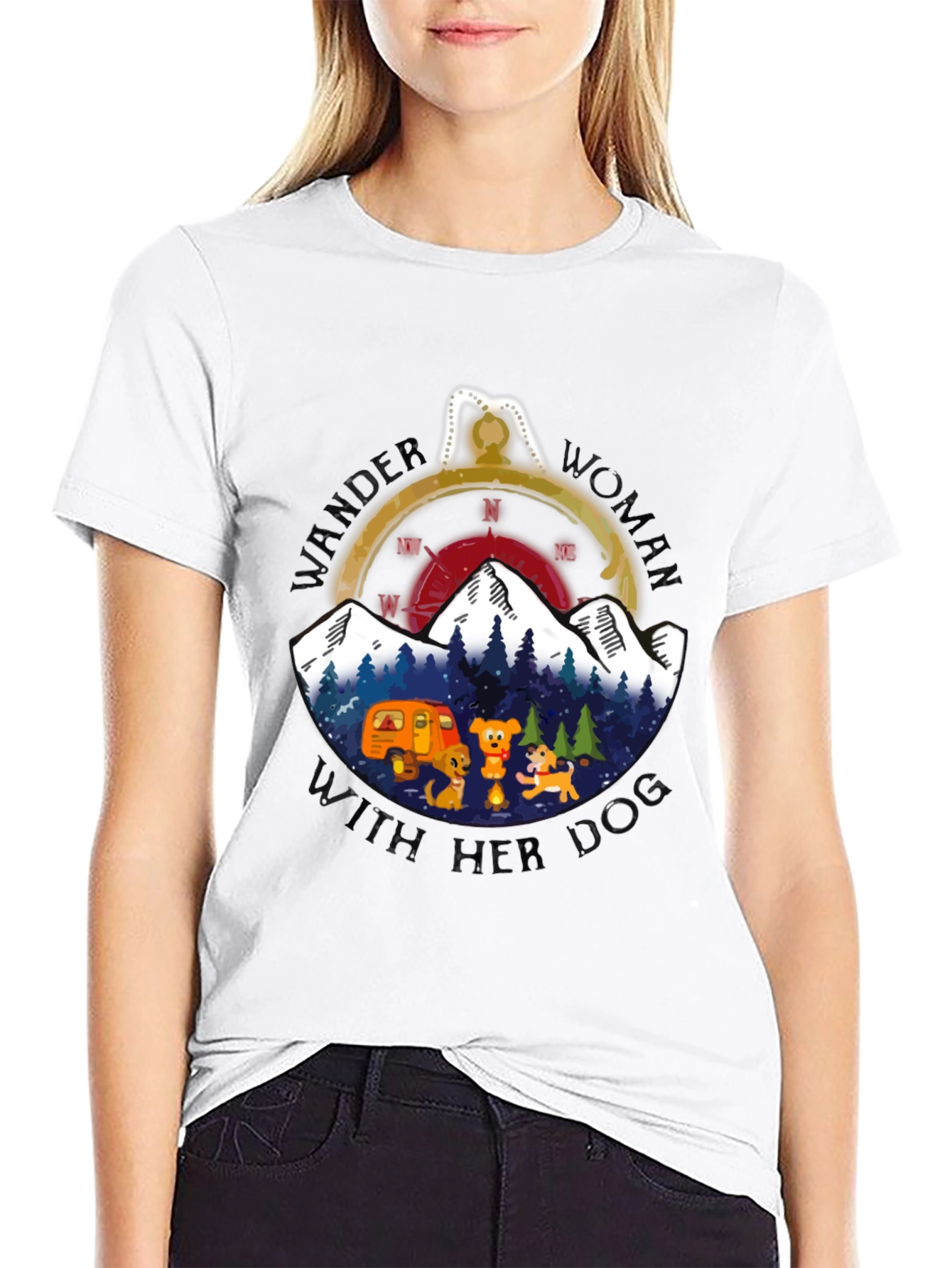 Wander Woman With Her Dog T-Shirt