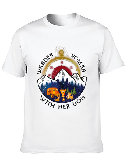 Wander Woman With Her Dog T-Shirt