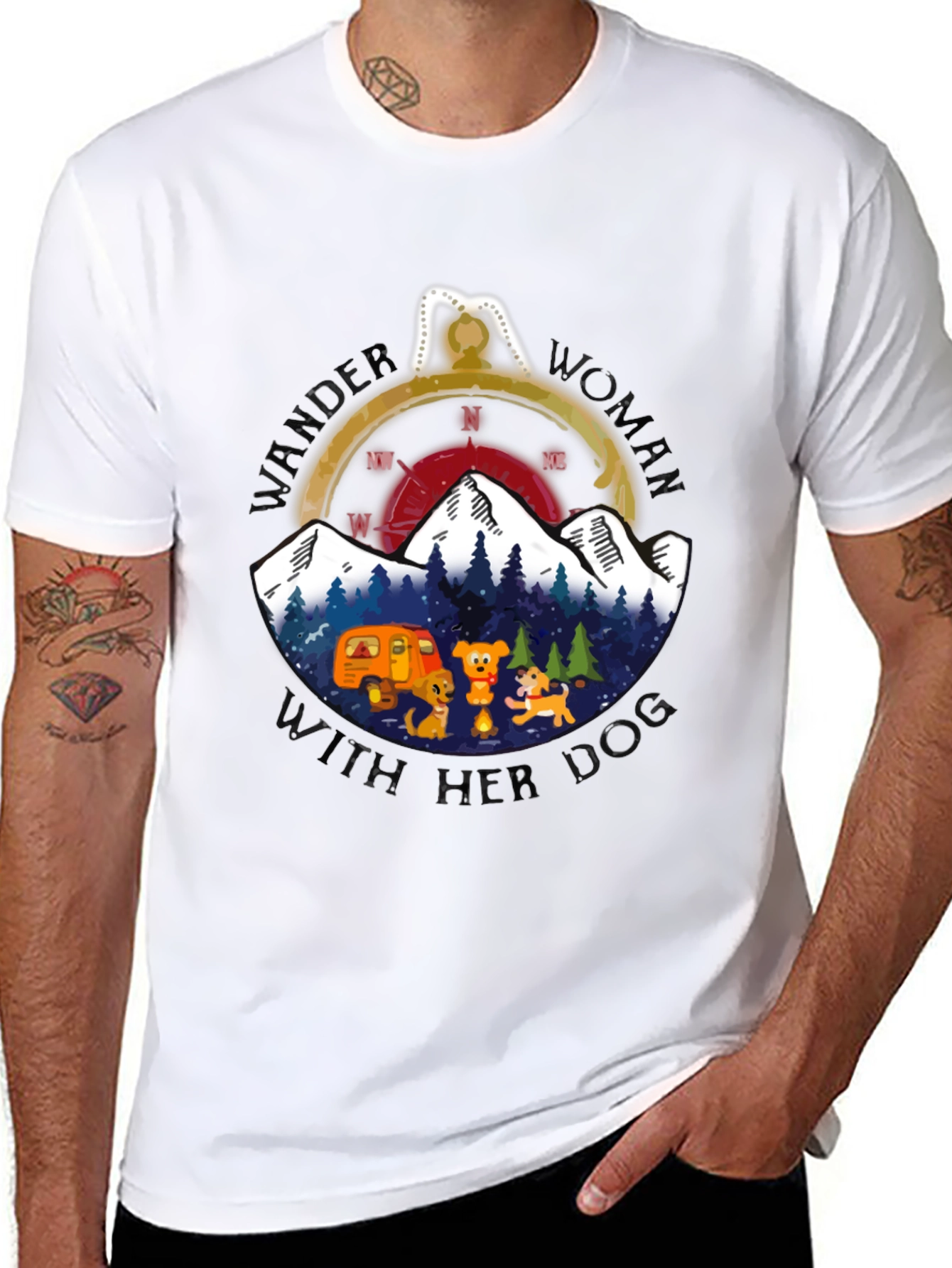 Wander Woman With Her Dog T-Shirt