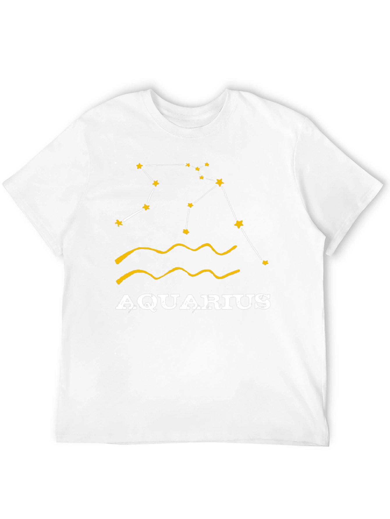 Aquarius Zodiac T-Shirt - Black Cotton Astrology Tee