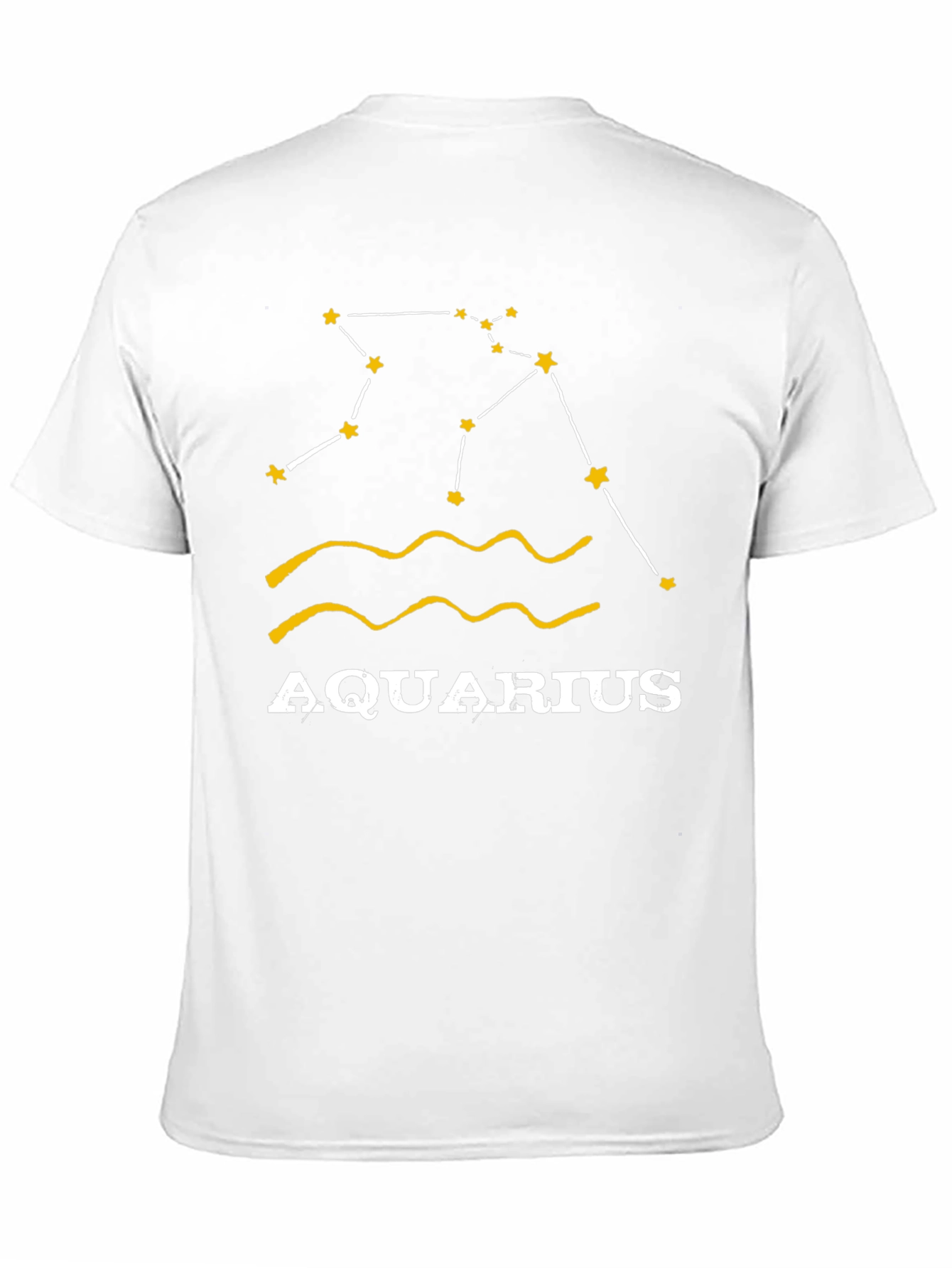 Aquarius Zodiac T-Shirt - Black Cotton Astrology Tee