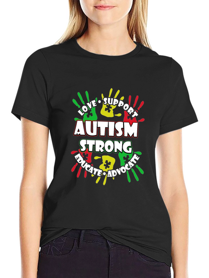 Autism Awareness T-Shirt - Love Support Educate Advocate