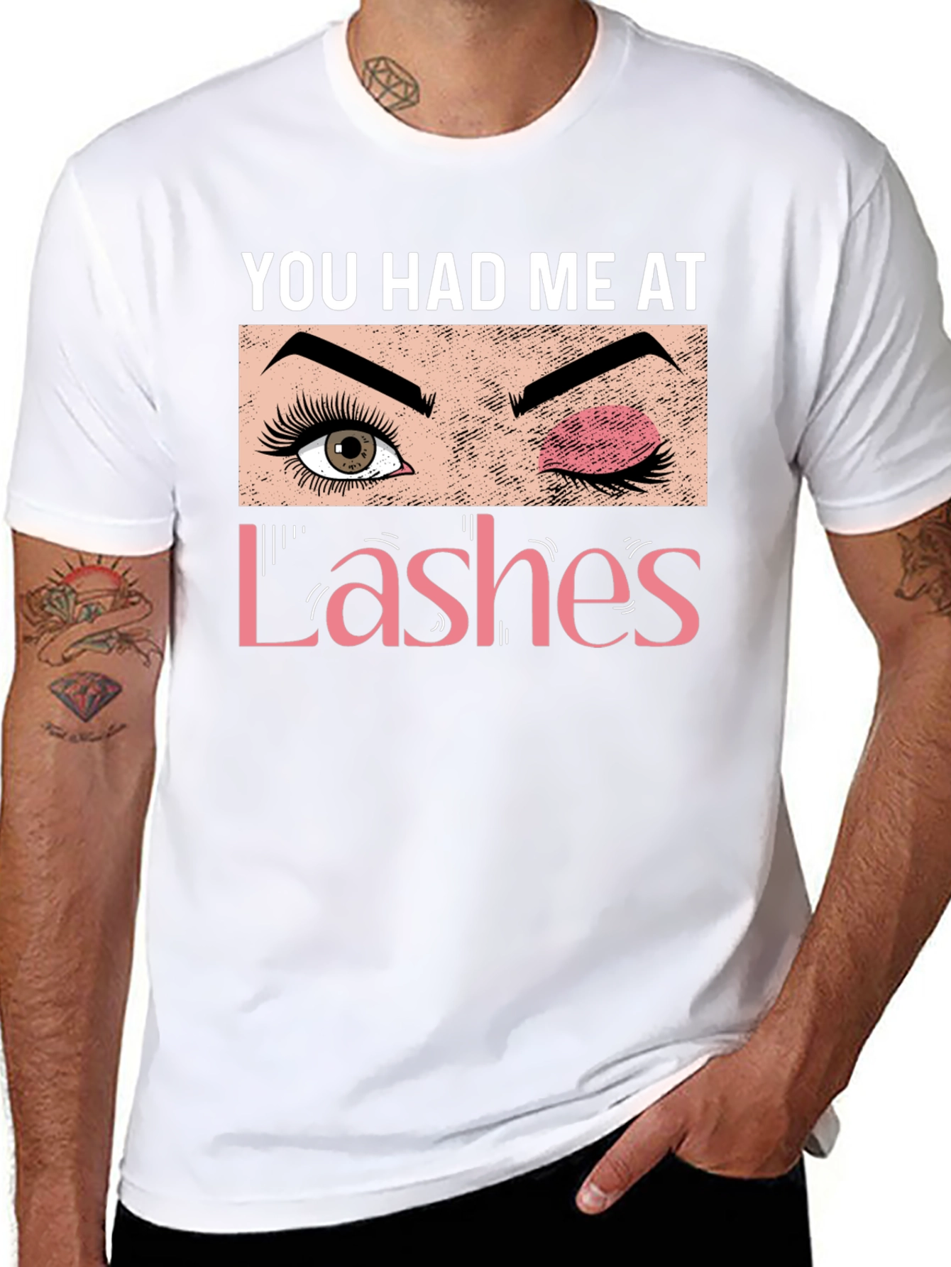 You Had Me At Lashes Graphic Tee