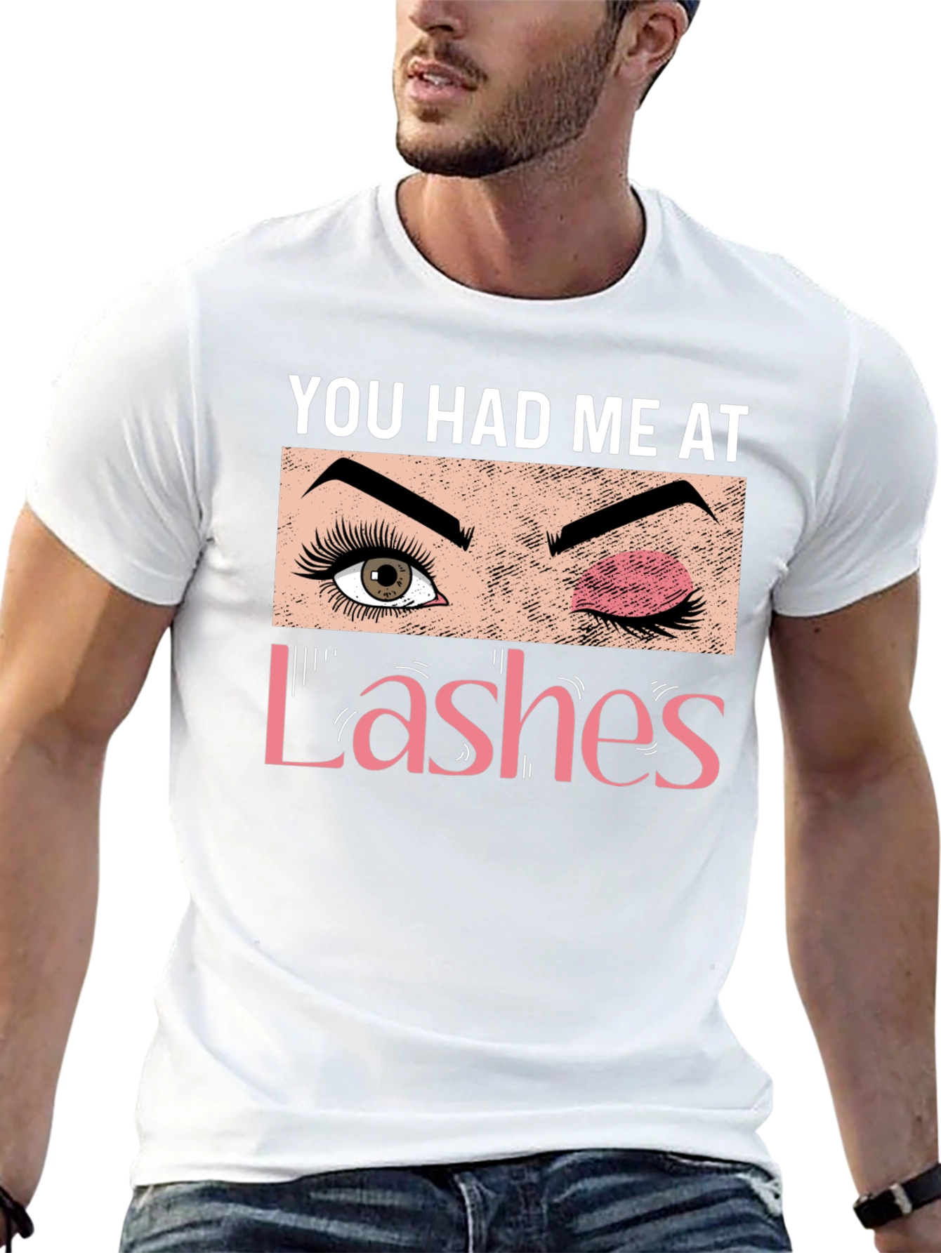 You Had Me At Lashes Graphic Tee