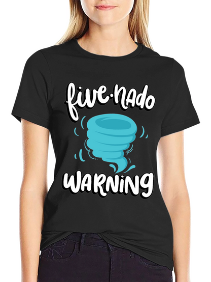 Five-Nado Warning T-Shirt Funny Weather Tee