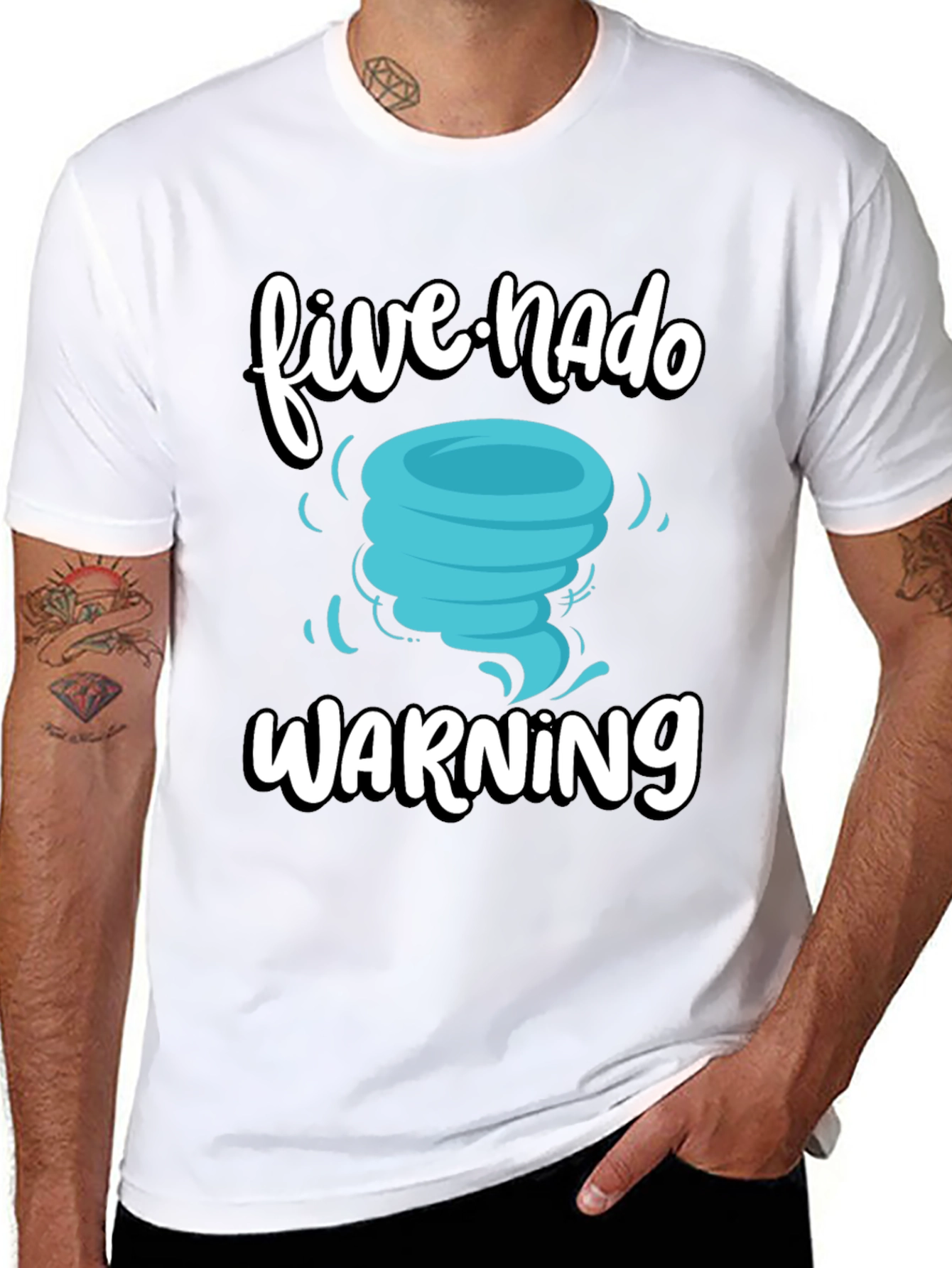 Five-Nado Warning T-Shirt Funny Weather Tee