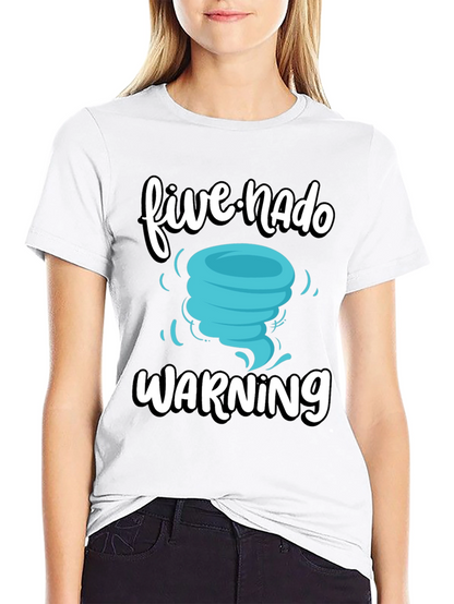 Five-Nado Warning T-Shirt Funny Weather Tee