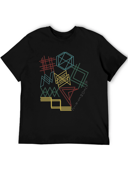 Geometric Lines Graphic Tee - Modern Style
