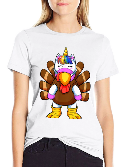 Unicorn Turkey Thanksgiving T-Shirt