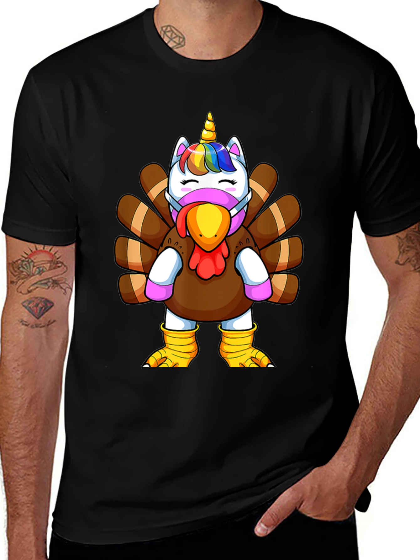 Unicorn Turkey Thanksgiving T-Shirt