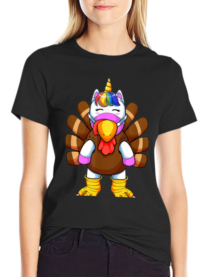 Unicorn Turkey Thanksgiving T-Shirt