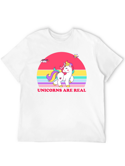 Unicorns Are Real Black T-Shirt