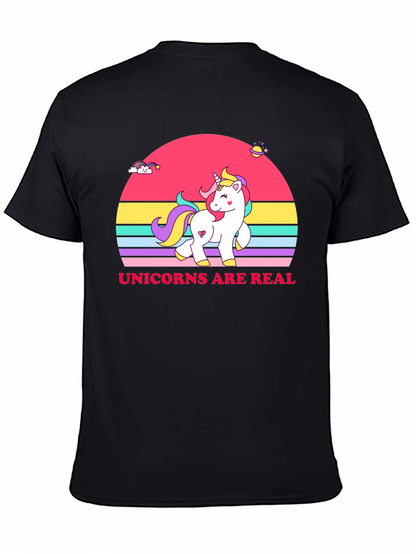 Unicorns Are Real Black T-Shirt