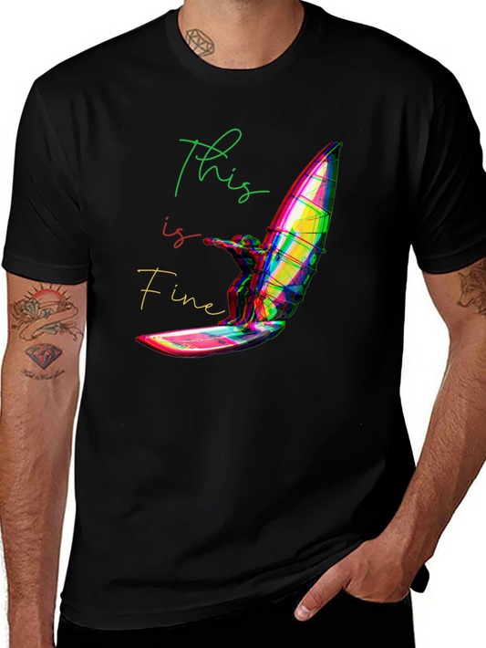 This is Fine Windsurfing T-Shirt - Black