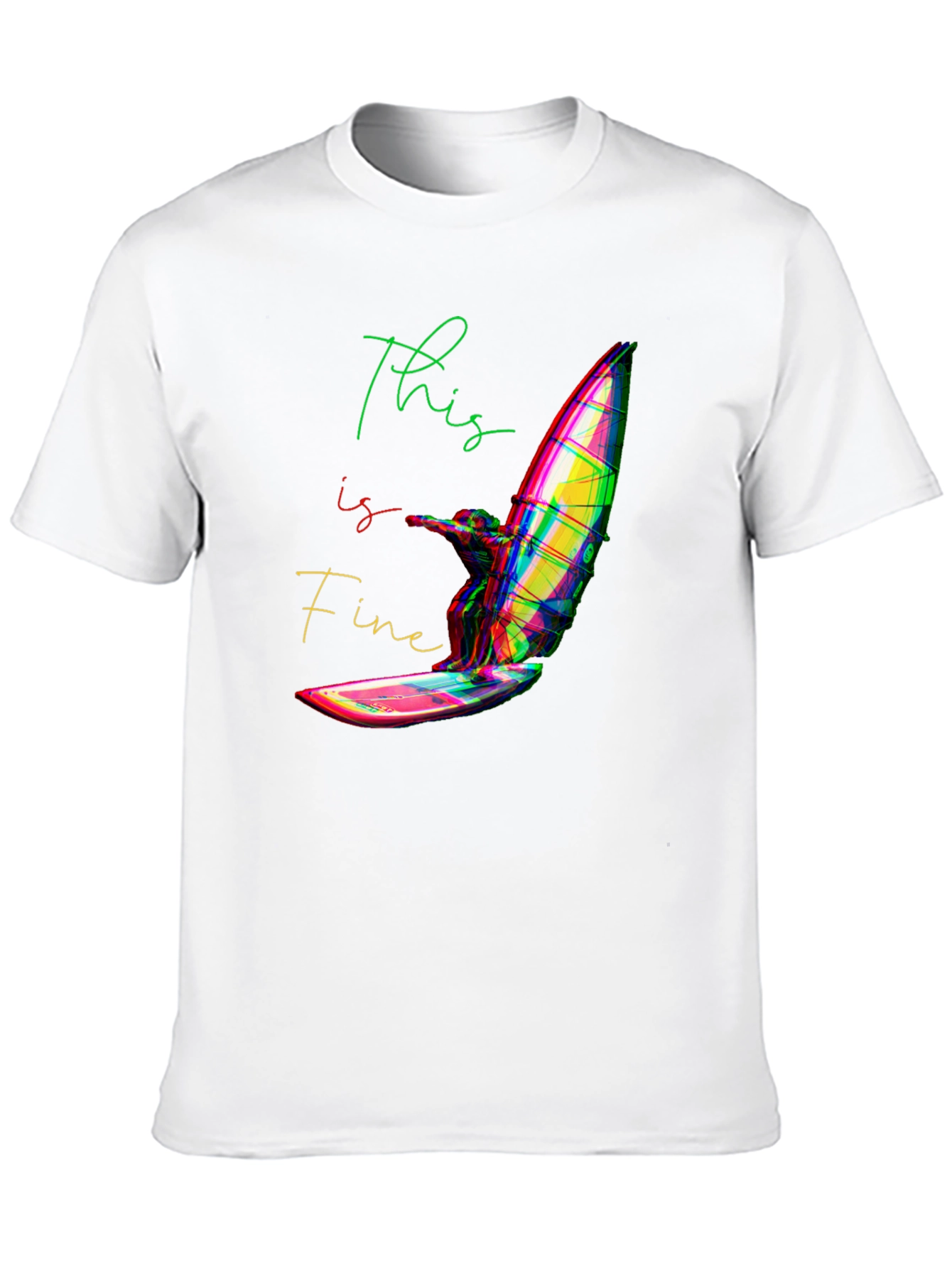 This is Fine Windsurfing T-Shirt - Black