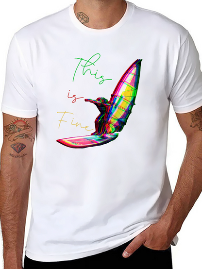 This is Fine Windsurfing T-Shirt - Black