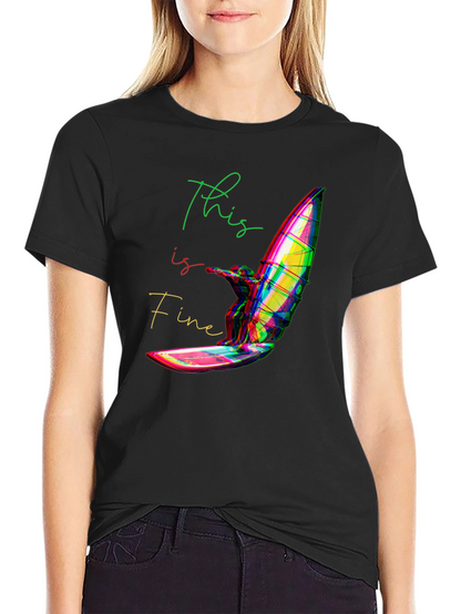 This is Fine Windsurfing T-Shirt - Black