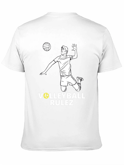 Volleyball Rulez Graphic T-Shirt - Black